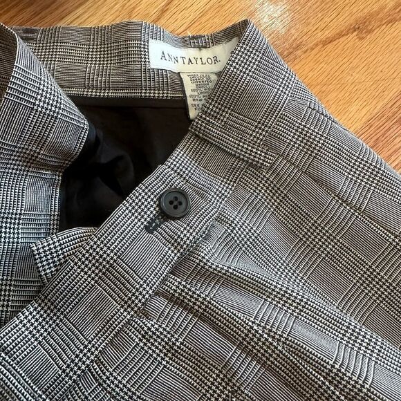 VINTAGE Ann Taylor Black & White Checked Pants - Picture 2 of 5